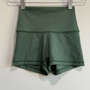 Aerie High Waist Green Shorts Size XS Green